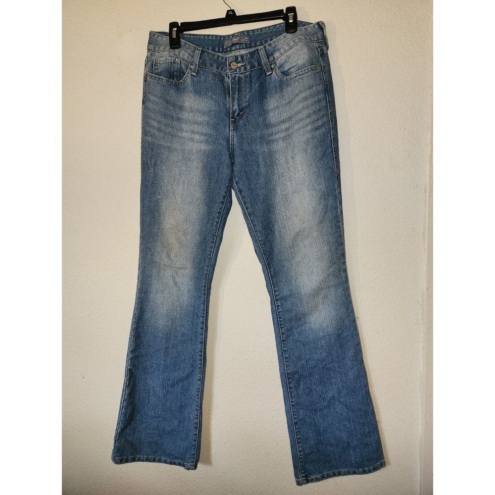 Levis 553 jeans size 12L women boot cut blue light wash mid rise denim
